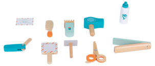 Kampaajanlaukku lapsille, 11 osaa, yli 3-vuotiaille