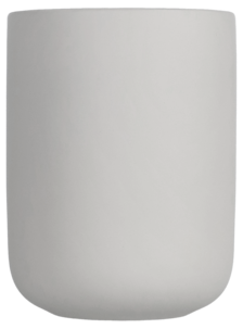 Tandborstmugg i stengods, beige