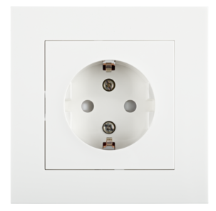 Énveis innfelt stikkontakt, jordet med pirkesikring, ELKO Plus