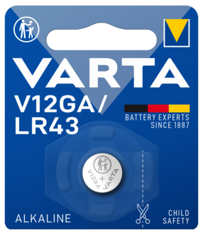 Varta LR43 / V12GA akaliskt batteri 1,5 V