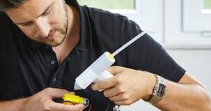 Hoto trådløs limpistol med USB og 10 limstaver