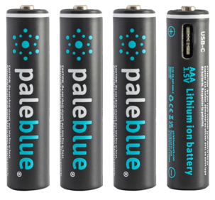 Pale Blue AAA Ladattavat paristot USB-C, 4 kpl