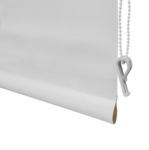 Mörkläggande rullgardin, skruvfri med kulkedja, vit