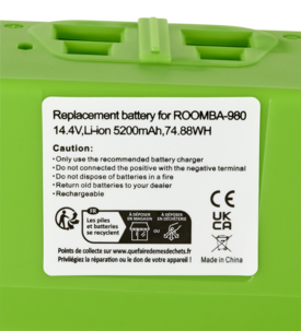 Akku iRobot Roomba 900-sarja, 14,4 V/5200 mAh, Li-Ion