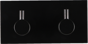 Dobbel selvheftende baderomskrok, svart