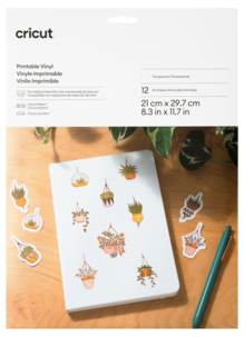 Cricut Printable Vinyl A4,  självhäftande, 12 ark