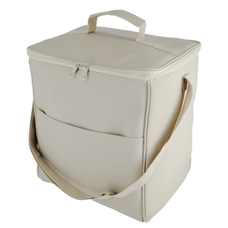Myk kjølebag med skulderrem, beige, 21 liter