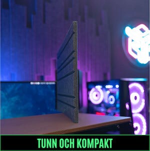 Streamplify akustikkpanel mørkegrått 60 × 30 cm 6-pakning